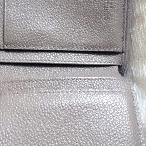 💯 Saint Laurent Gray Leather Wallet - Picture 4 of 12